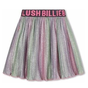 Billieblush skirt metallic pleated multicolor shimmer girl size 10 rainbow NWOT